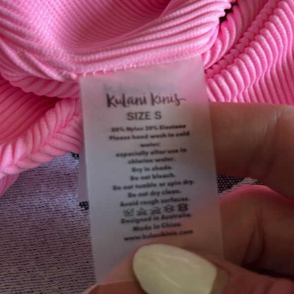 COPY - Kulani kini’s one piece ribbed swimsuit on Barbie Pink NWOT - Picture 4 of 5